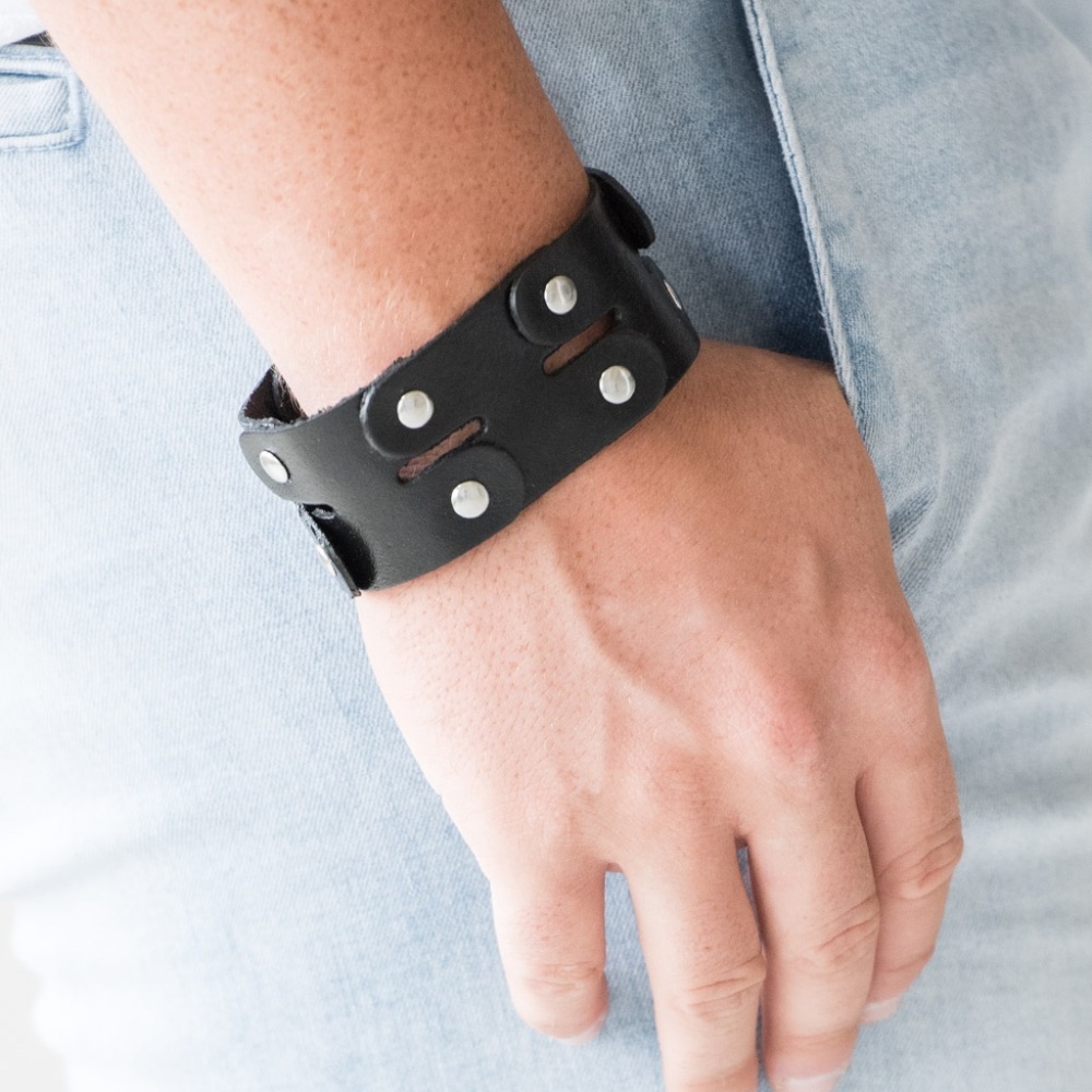 Black Leather Bracelet